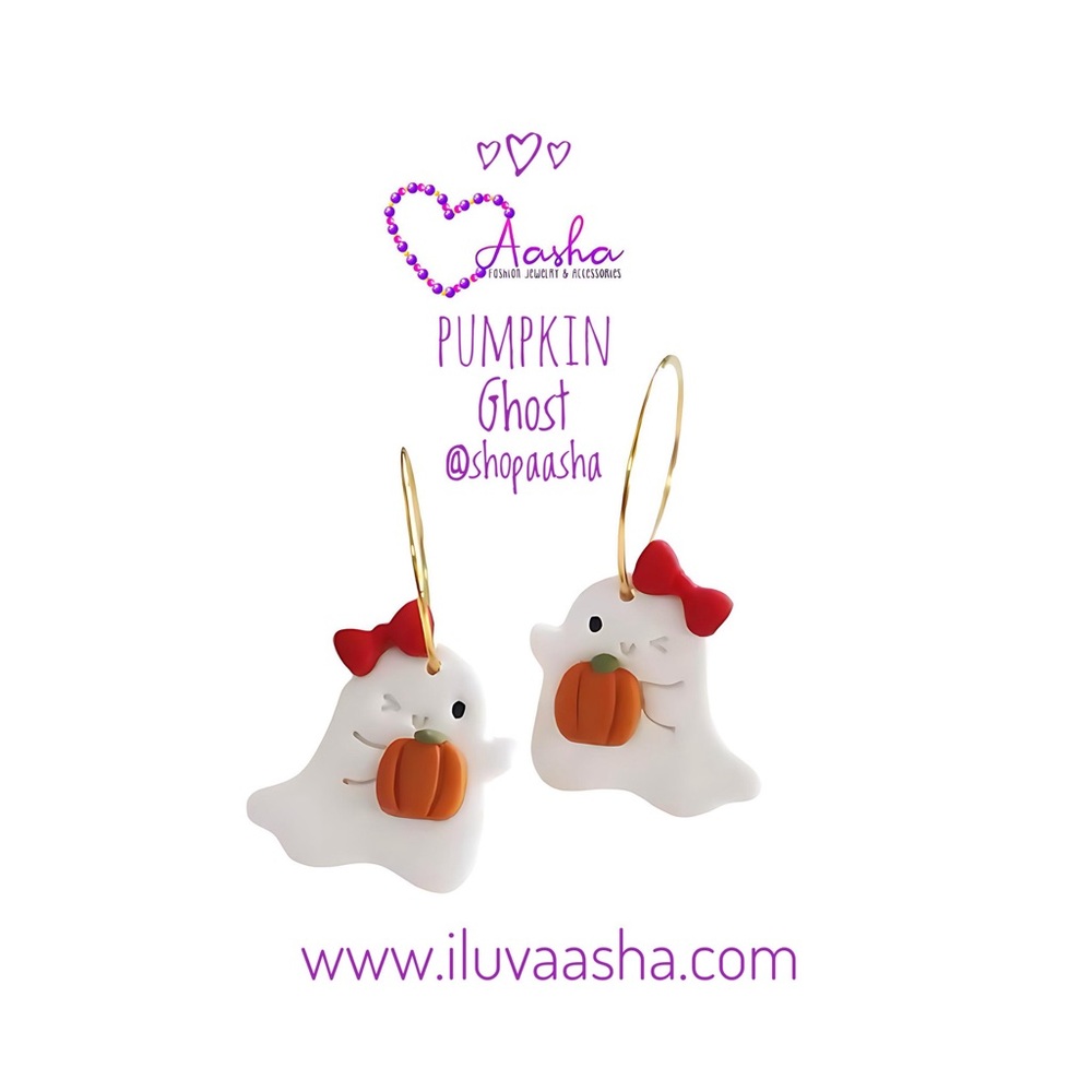 Pumpkin Ghost Earrings